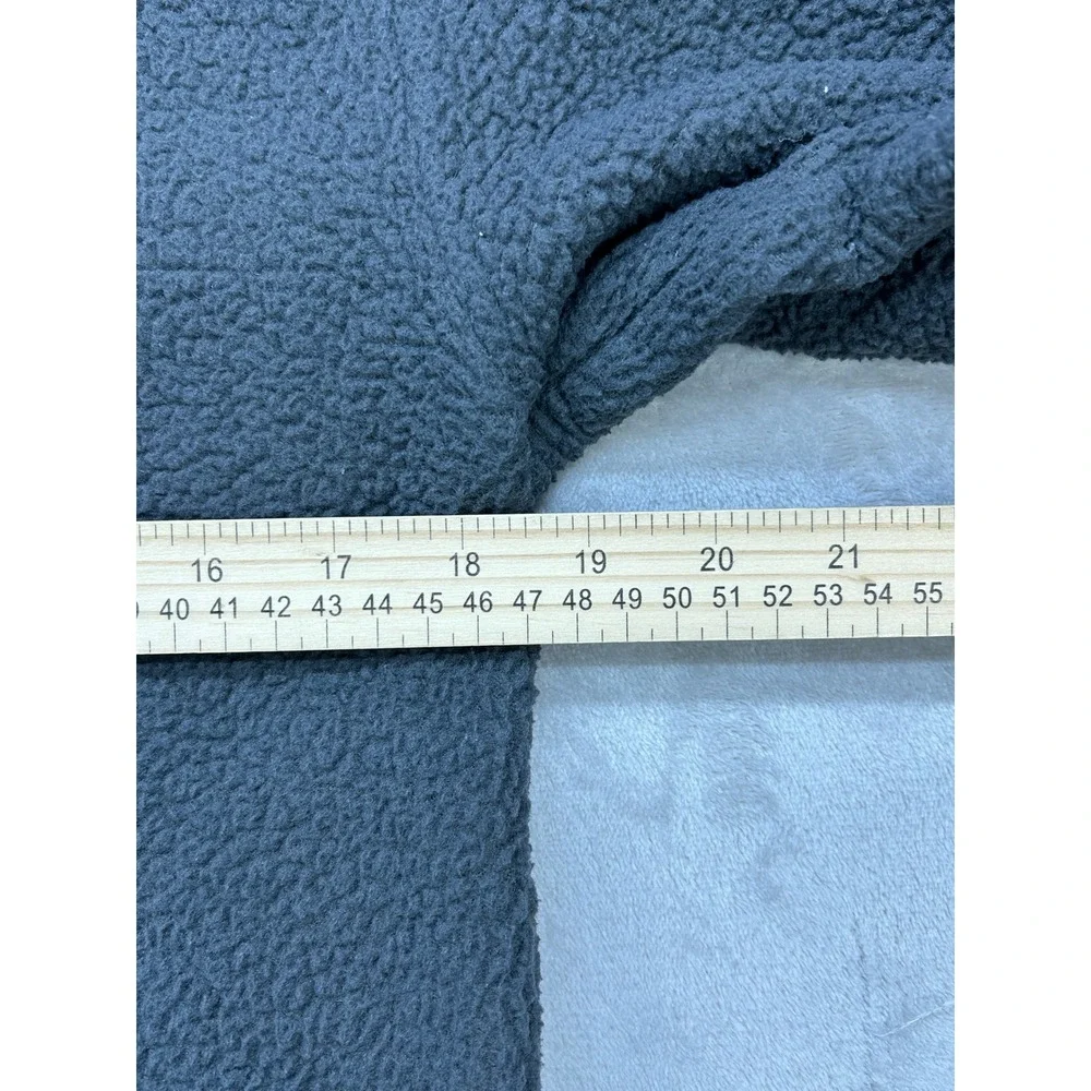 The North Face Fleece Jacket Mens Small Grey Sherpa Full Zip Mock Neck Light